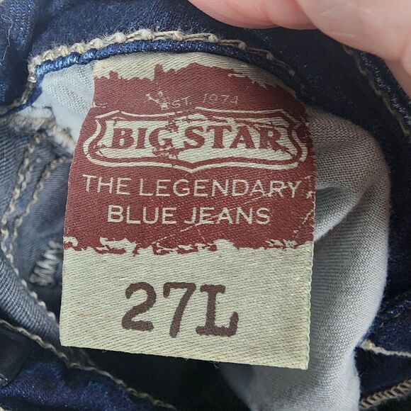 Big Star Jeans Remy Boot Low Rise Fit Western Blue Denim Womens 27L Long Y2K - Picture 6 of 7